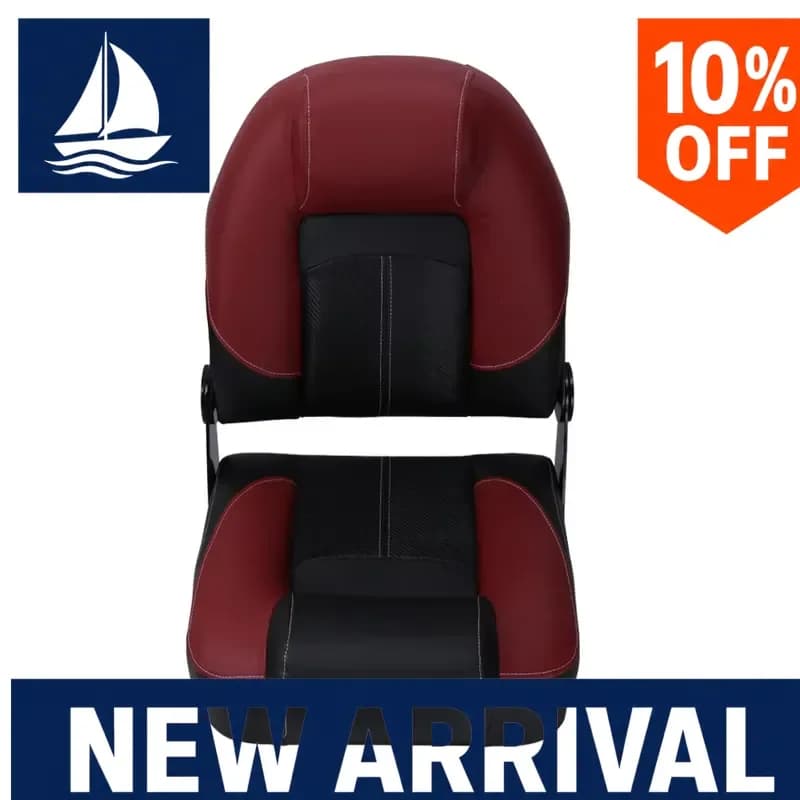 Chaise pliante marine pour bateau, siège rouge et noir pour bateau rapide, équipement de camping et 