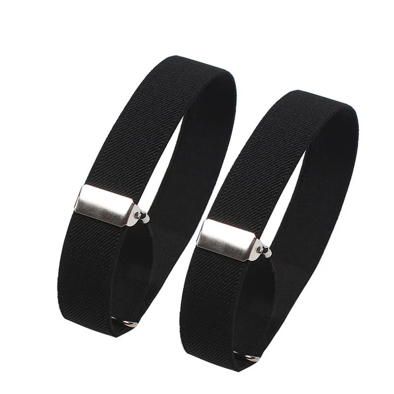 Porte-jarretelles à rayures pour hommes et femmes, brassards à carreaux, chemise à manches, marié, é