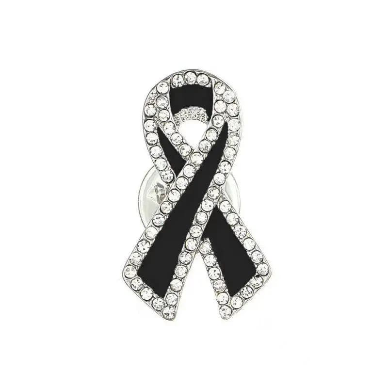 Broche en ruban de strass noir, 1/3/5 pièces, épingle commémorative pour femmes et hommes, costume,