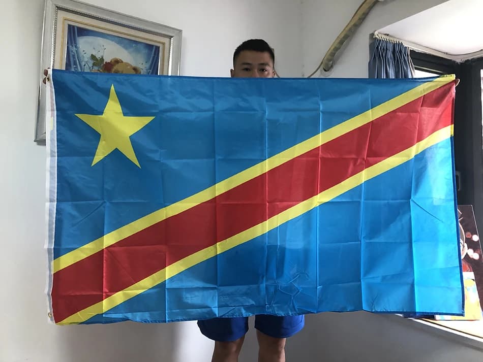 SKY DRAPEAU drapeau du Congo 90X150cm drapeau de la République démocratique du Congo bannière 3x5 pi