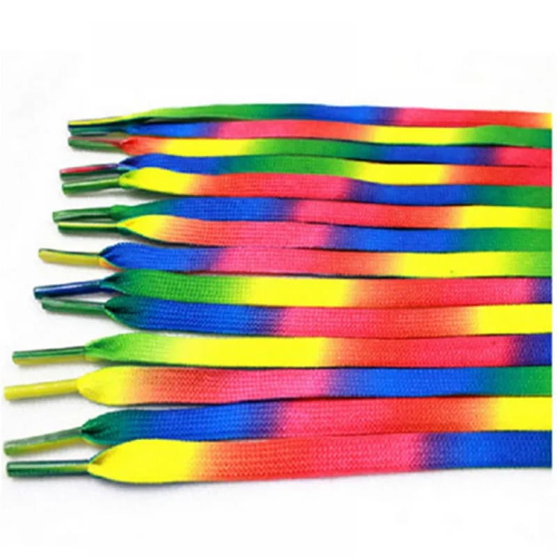Lacets de chaussures arc-en-ciel colorés, lacets de chaussures à la mode, impression dégradée, lacet