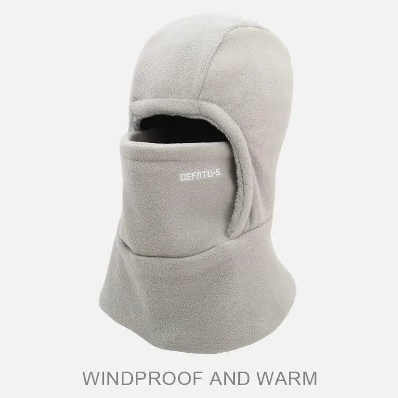 Cagoule polaire casquette de cyclisme résistant au froid coupe-vent capuche chaude et chapeau épaiss