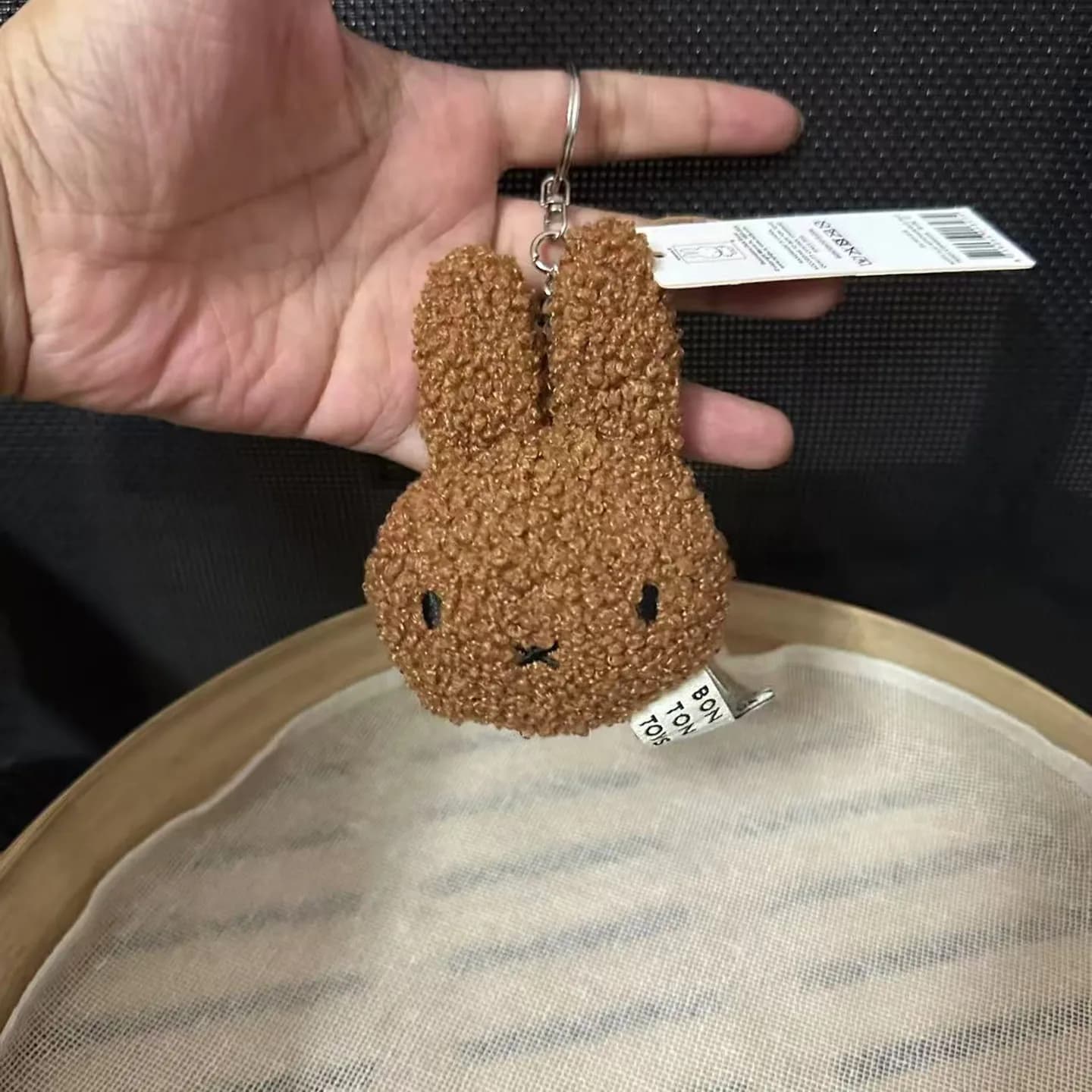 Kawaii Miffy lapin tête poupée sac à dos pendentif sac accessoires décoratifs porte-clés cadeau joue