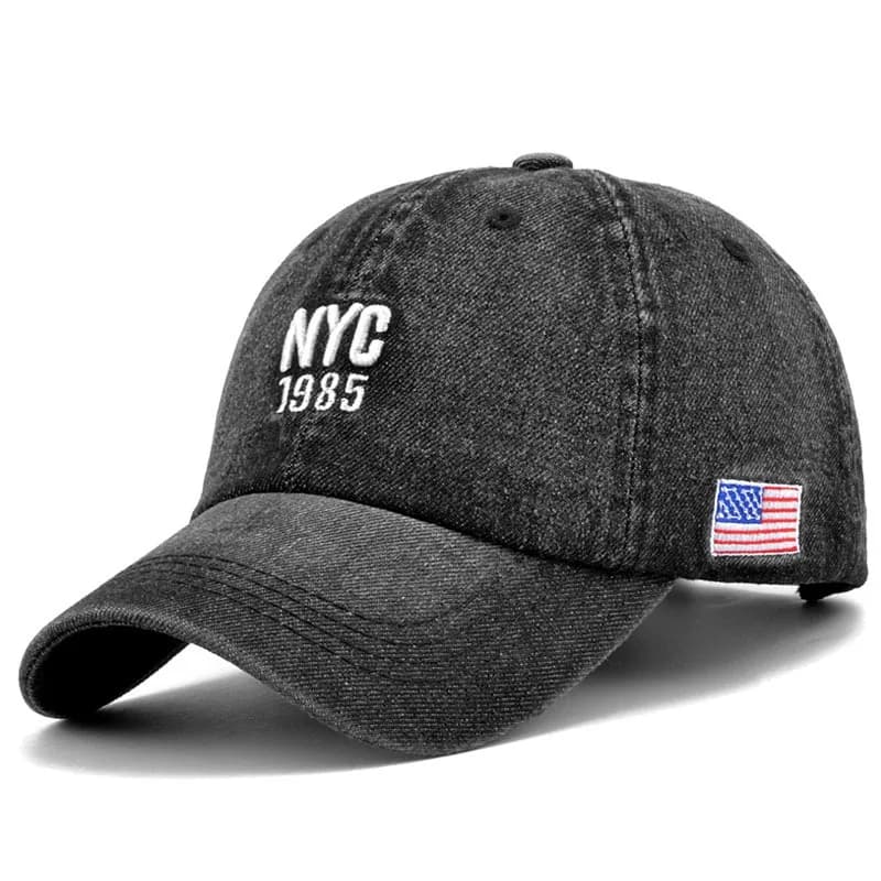 Casquette de baseball en denim de coton lavé vintage pour hommes et femmes, style camionneur réglabl