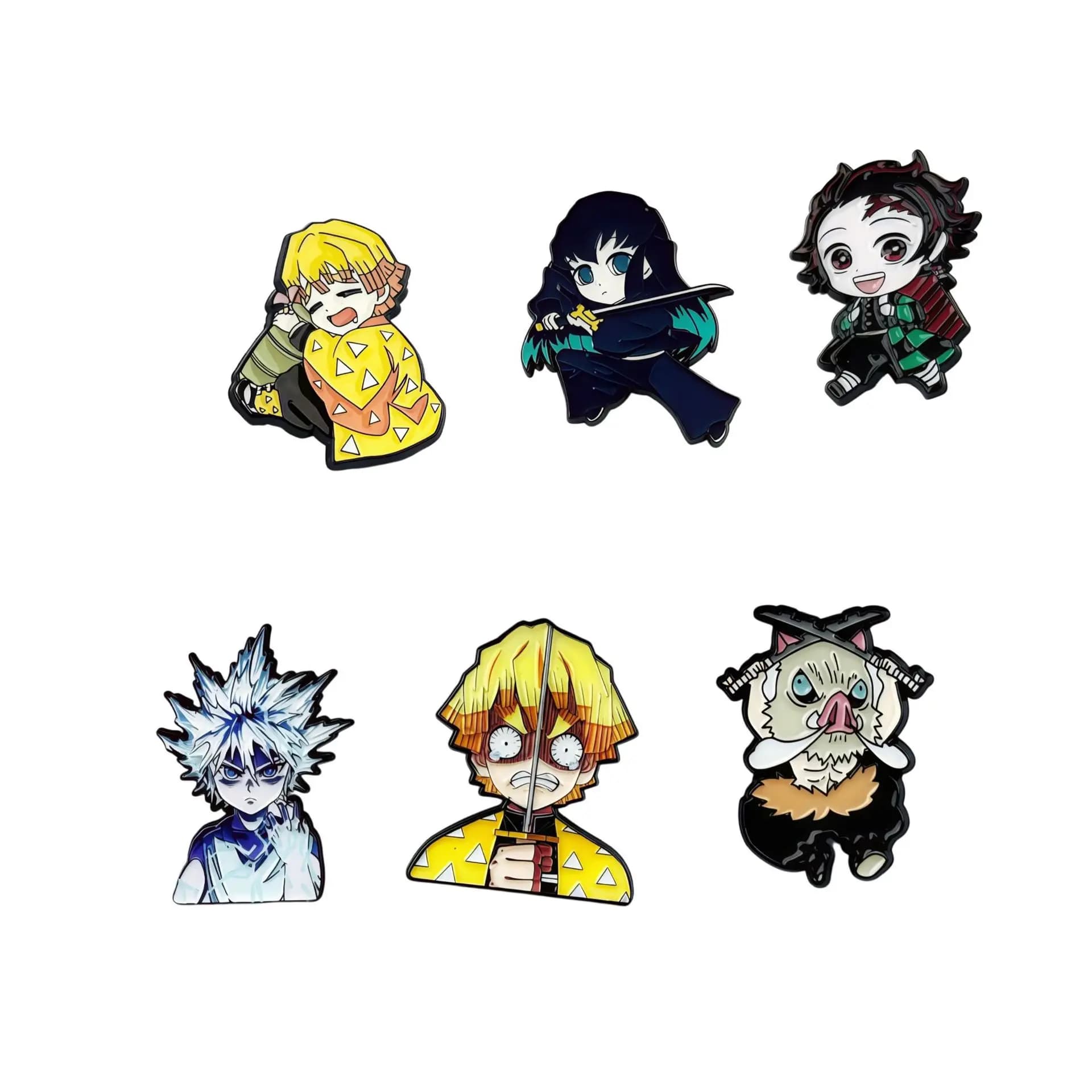 Broche Anime Demon Slayer Hunter × Hunter en Alliage Émaillé, Créative et Personnalisée pour Vêtemen