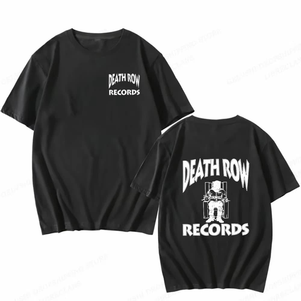 Death Row Records t-shirt hommes mode T-Shirts coton T-Shirts Hip Hop hauts T-Shirts femmes T-Shirts