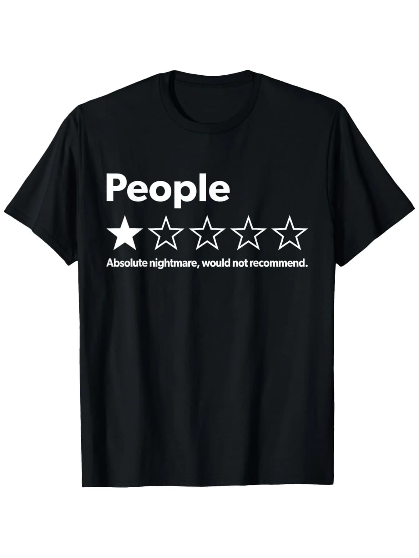 T-Shirt drôle d'examen des gens une étoile: cauchemar absolu ne serait pas adaptée au T-Shirt femme
