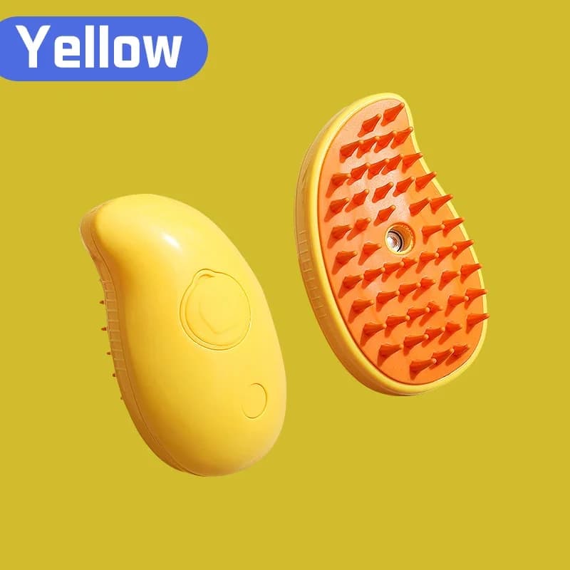 Brosse de Énergie à Vapeur 3 en 1 pour Chat et Chien, Peigne Pliable et Rotatif à un Bouton, Idéal p
