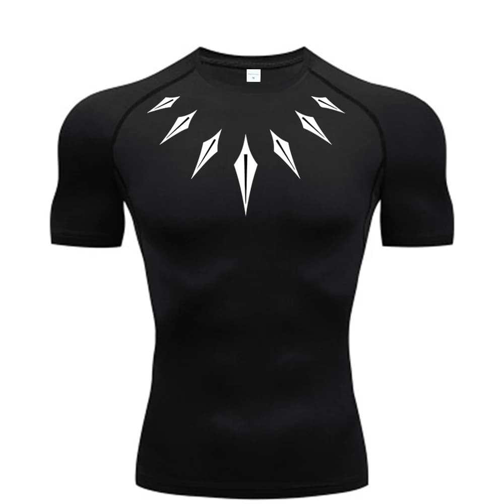 Anime hommes Compression chemise Fitness Sport course serré gymnase t-shirts athlétique entraînement