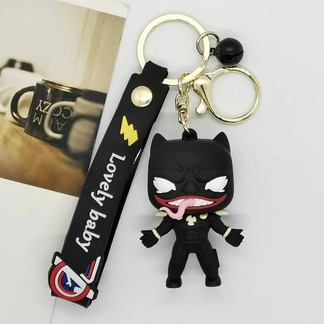2025 nouveau dessin animé créatif Avenger Venom poupée porte-clés pendentif sac voiture porte-clés a