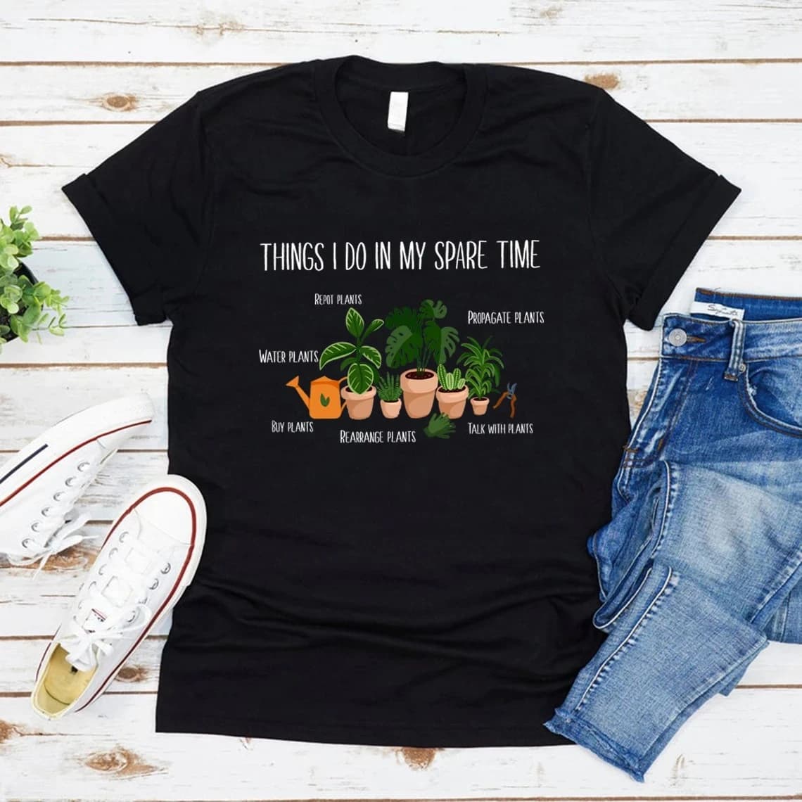 T-shirt à manches courtes pour les amoureux des plantes, pour les amoureux des plantes, cadeau de ja