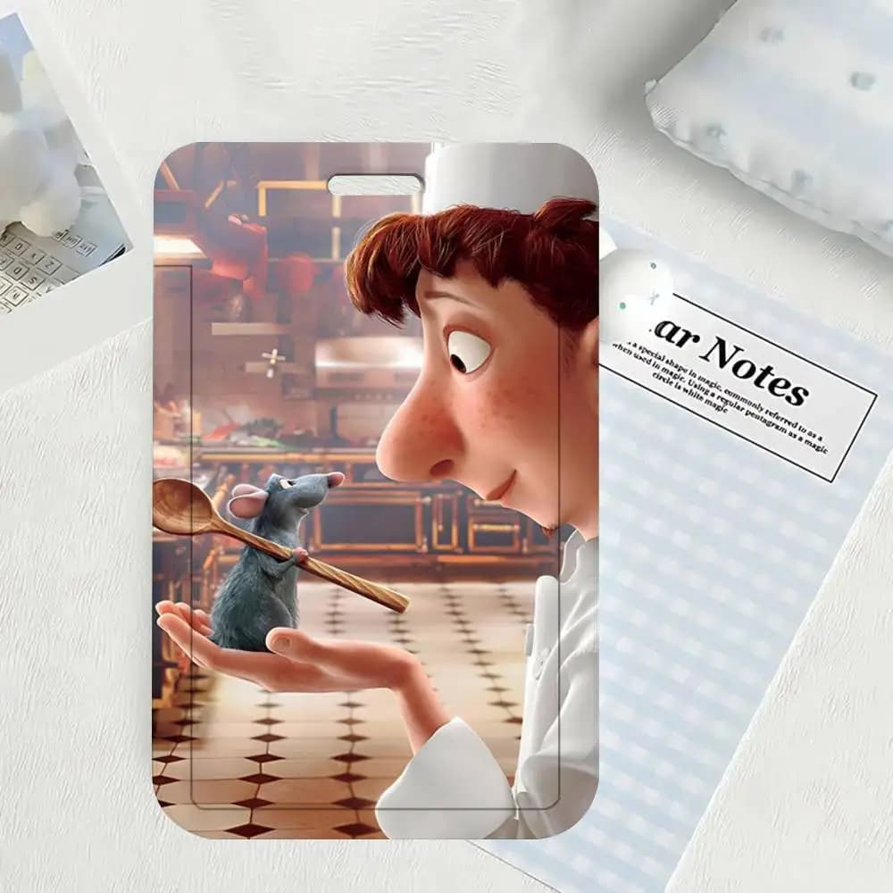 Porte-cartes de cou R-Ratatouille (film d'animation) pour étudiants, porte-cartes d'identité, access