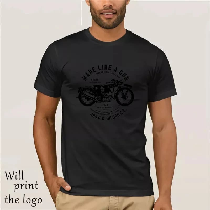 T-shirt homme Royal Enfield Bullet 1948 décontracté col rond ample été T-shirt pour hommes