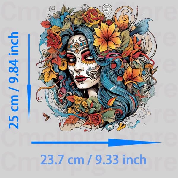 Chicano-Patchs pour vêtements thermocollants pour filles, appliques à rayures, autocollants de trans