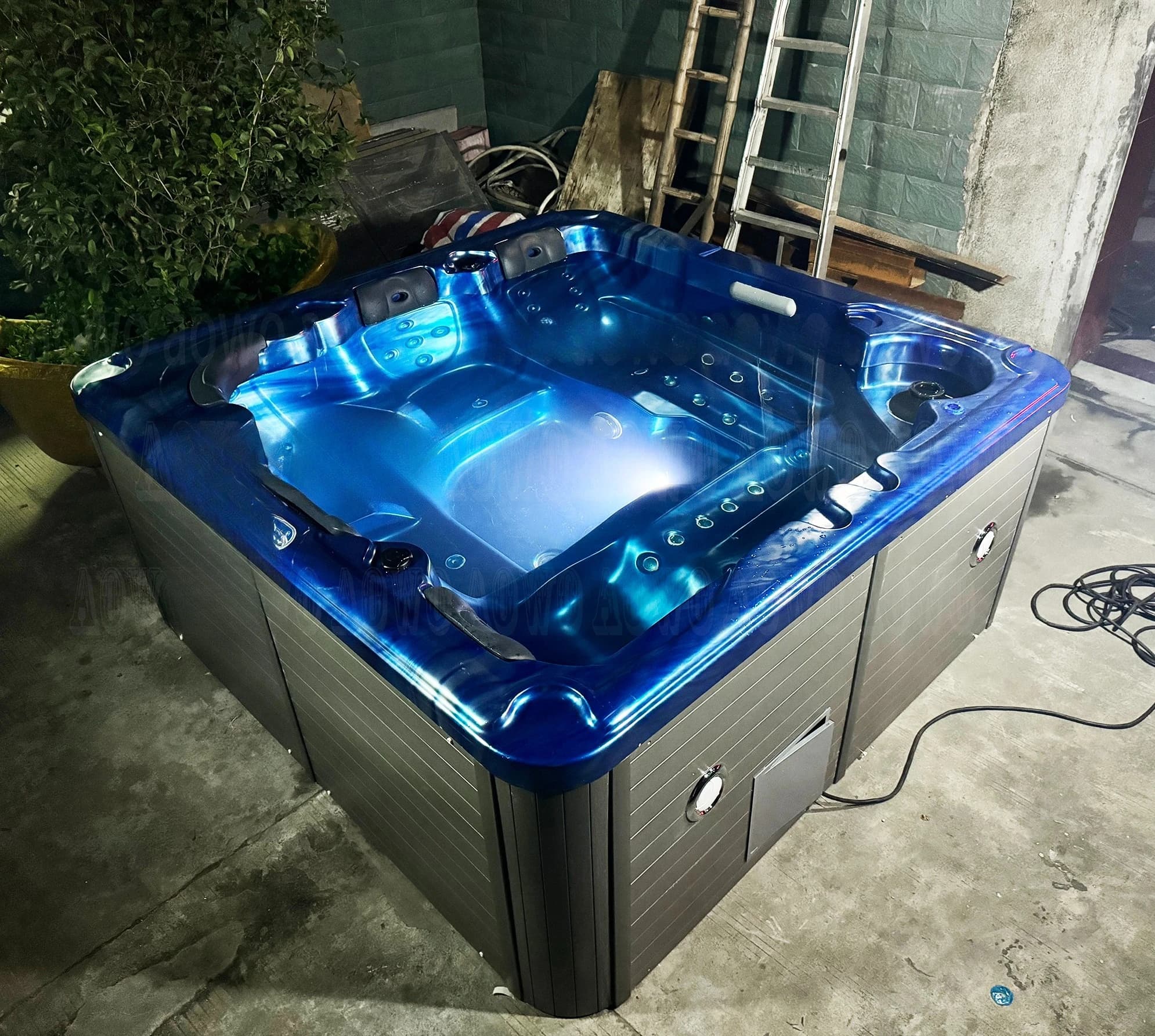 Machine à glaçons de luxe, Jacuzzi hydraulique, Tuyau de chauffage, Jacuzzi d'extérieur pour jardin,