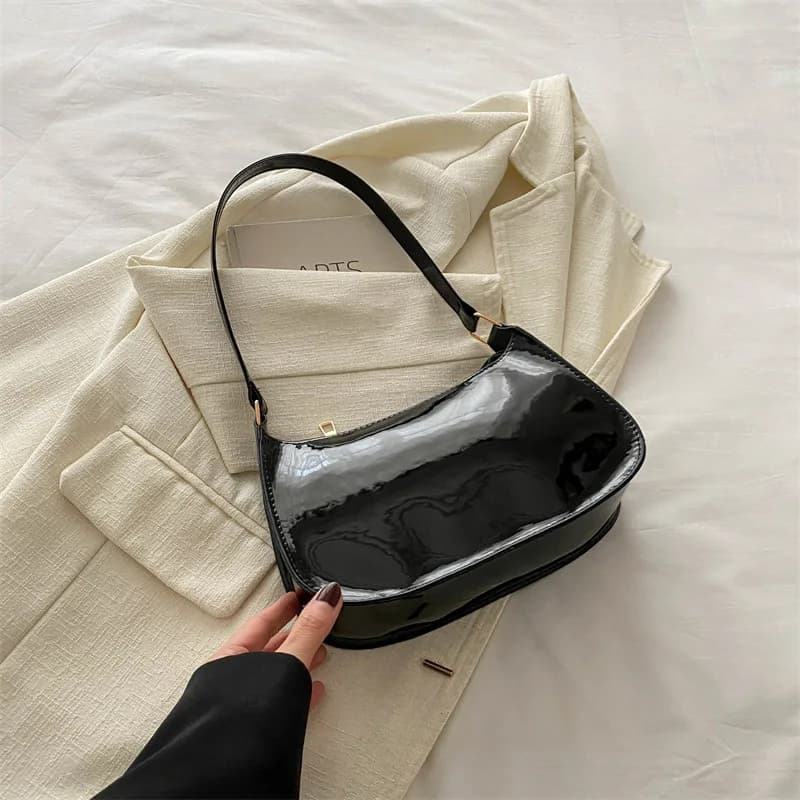 Sac à main de luxe français pour femmes, couleur unie, Texture haut de gamme, sac à bandoulière poly