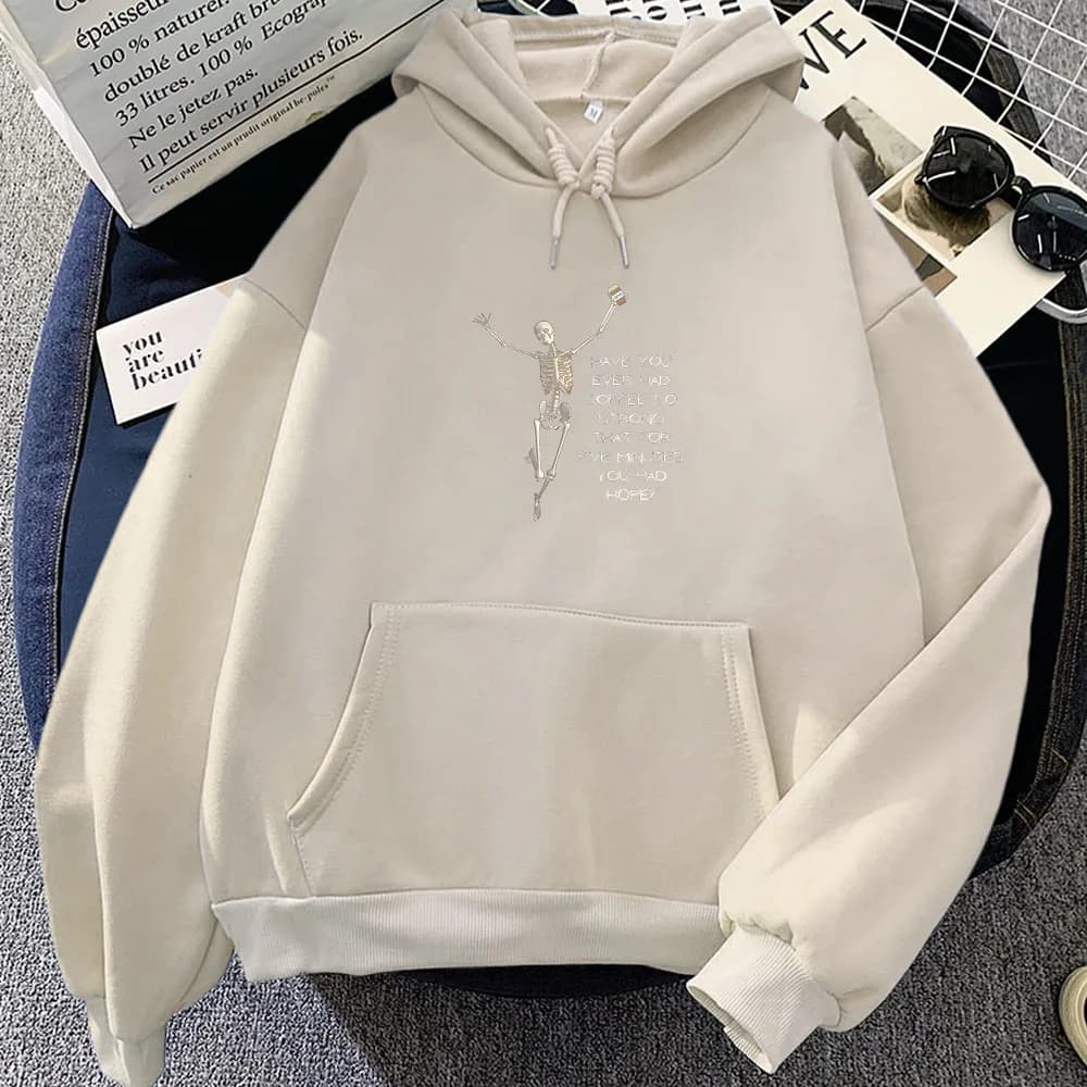 Adhd Skeletn Meme drôle café graphique sweats à capuche pour automne/hiver sweat-shirt décontracté F