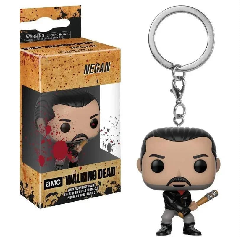 Porte-clés Funko Pocket 2026 The Walking Dead : Figurines d'action Negan, Rick Grimes, Daryl Dixon –