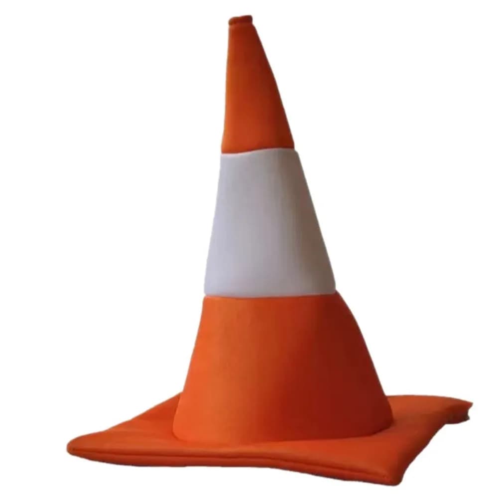 Chapeau de cône de signalisation pliable, déguisement pour tous les âges, couvre-chef de fête, perfo