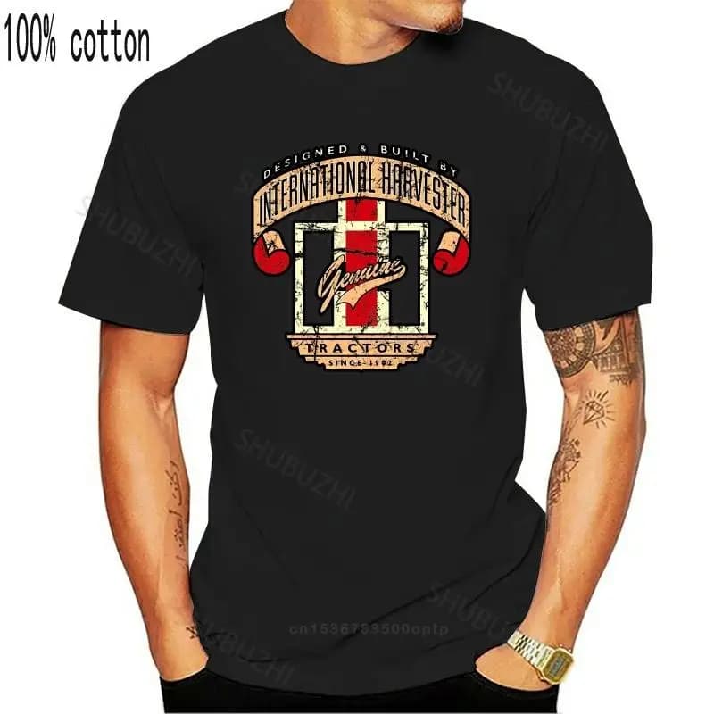 Hommes t-shirt IH conçu construit International moissonneuse véritable tracteurs-s drôle t-shirt nou