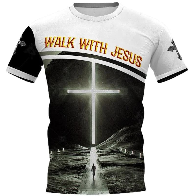 Christian jésus graphique T-shirt hommes femmes vêtements col rond manches courtes t-shirts impressi