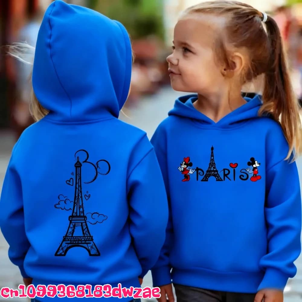 Paris and Love Paris Sweat-shirts pour garçons et filles pour l'automne et l'hiver, sweat-shirts cha