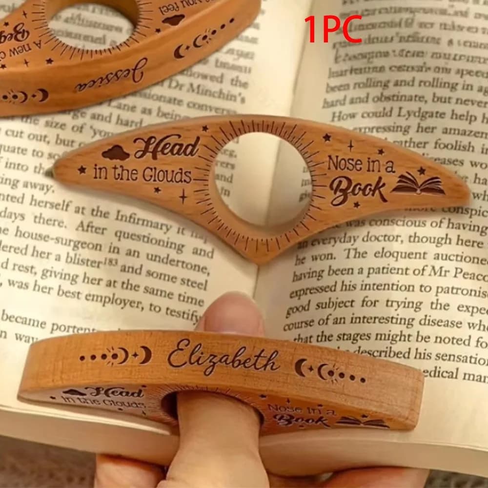 Porte-Page de livre en bois, ornement décoratif, outils de lecture, anneau d'aide à la lecture à une