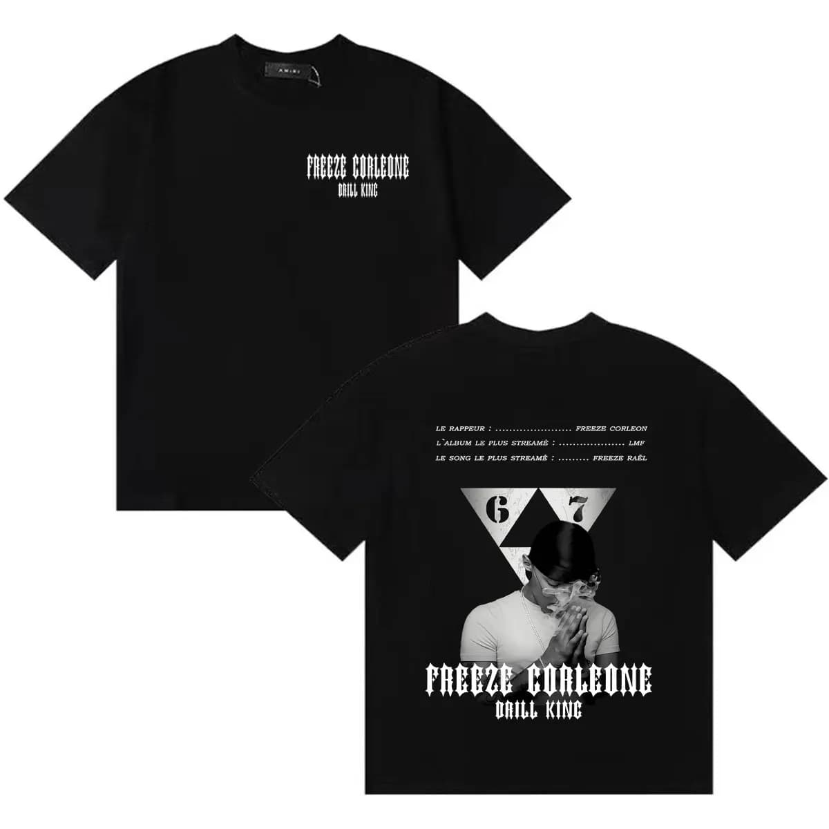 T-shirt Rapper Freeze Corleone Classic Graphics 667, T-shirt Harajuku surdimensionné à manches court