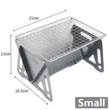 Barbecue au charbon de bois en acier inoxydable, portable pour le camping en plein air, idéal pour l