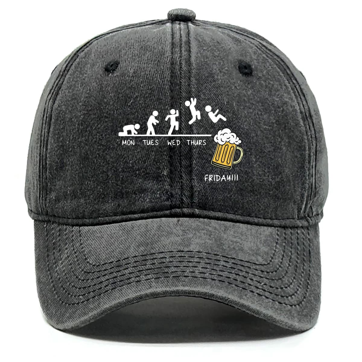 Casquette de Baseball imprimée bière du vendredi, casquette de soleil à rabat, chapeau plat d'été, a