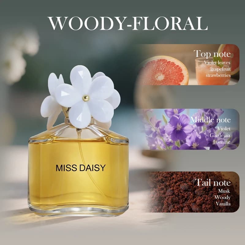 Daisy Eau de Toilette pour Femme - Parfum Classique Floral & Fruité - Feuille de Violette, Pamplemou