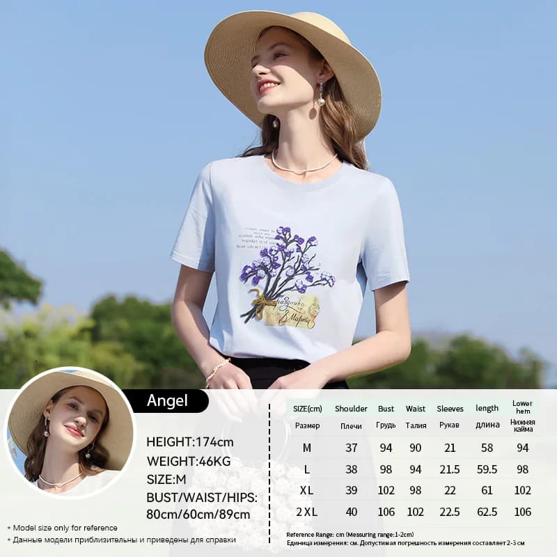 Je crois que vous perles brodé T-shirt femme 2025 été lettre impression haut décontracté à manches c