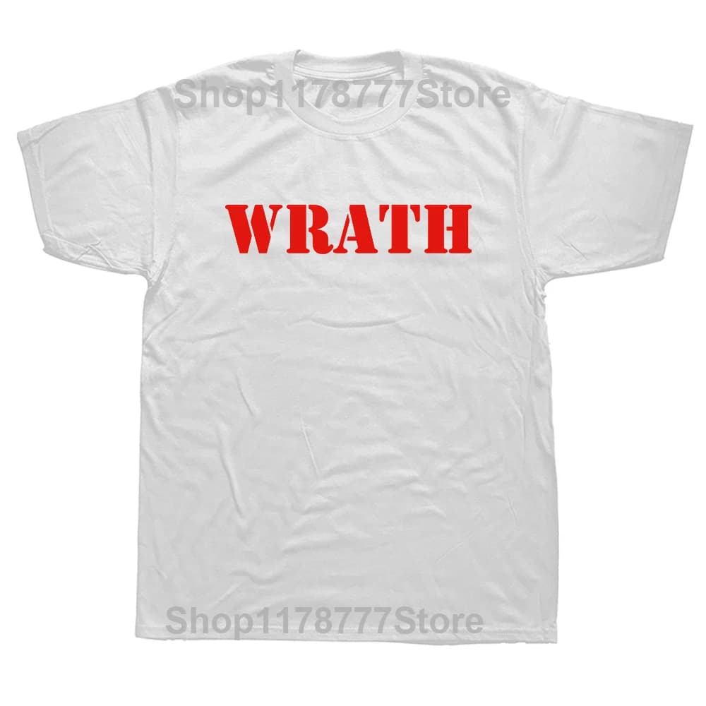 Limité WRATH sélection naturelle Logo imprimé T-Shirt pour hommes mâle coton à manches courtes Stree