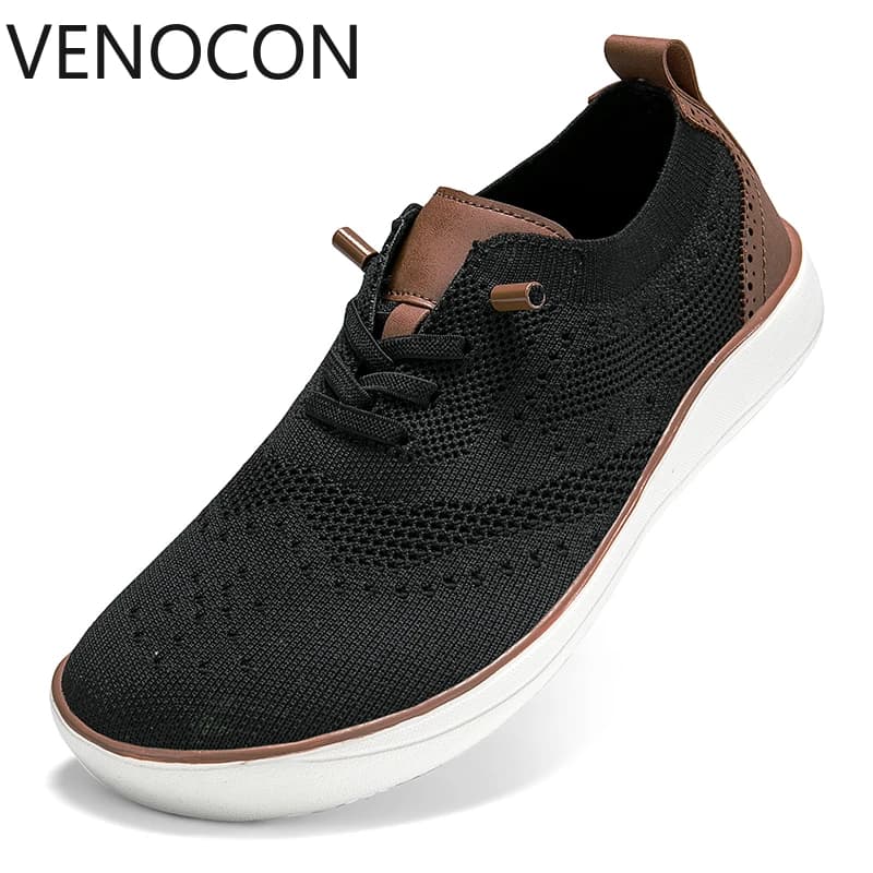 Chaussures minimalistes VENOCON Barefoot à bout extra large, tige tricotée, zéro dénivelé, style Bul