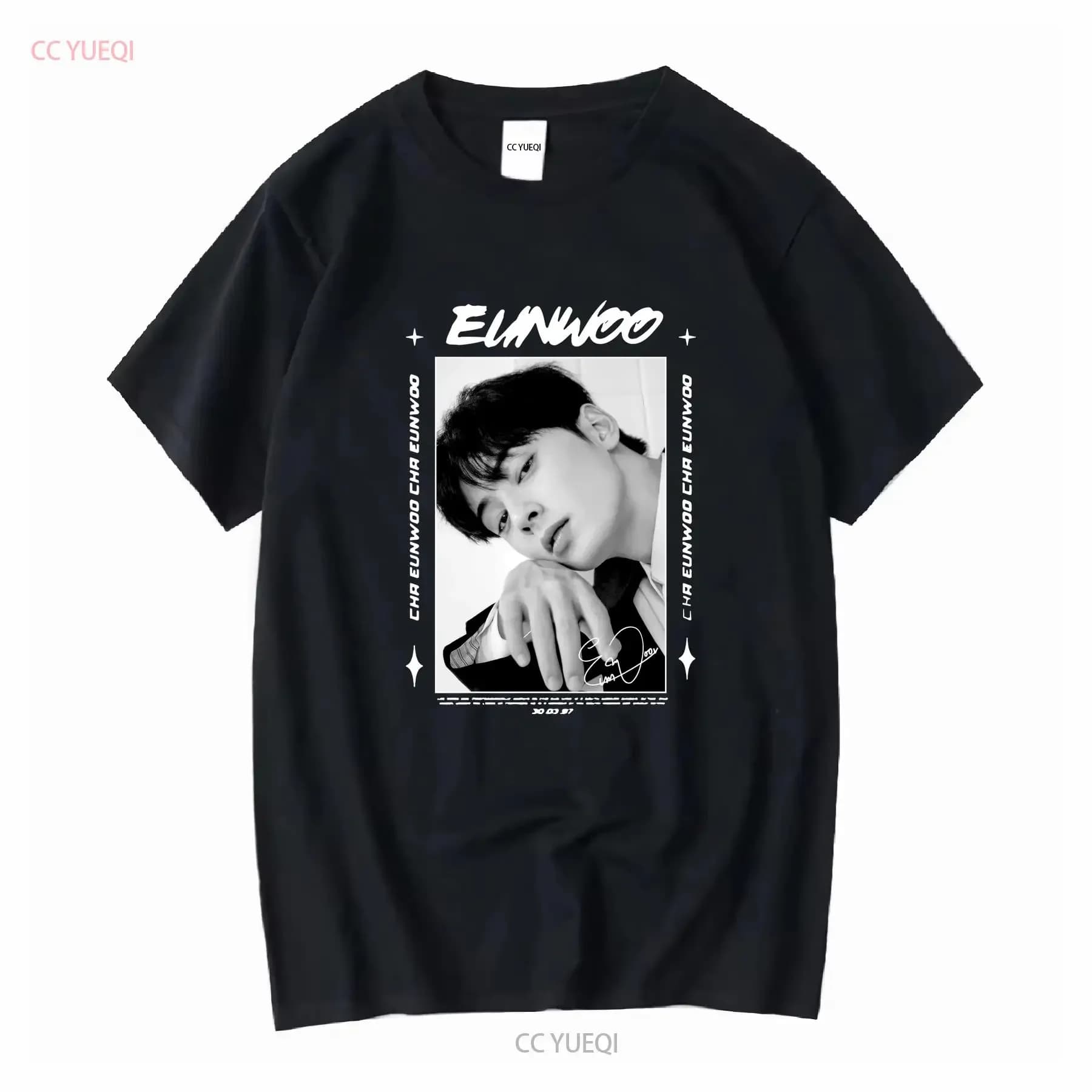 Cha Eunwoo suho vraie beauté t-shirt cadeau fans nouveau vintage lavé streetwear graphique étiré vêt