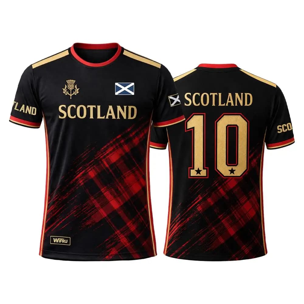 T-shirt de sport d'été à imprimé 3D drapeau écossais, maillot de football unisexe à manches courtes,