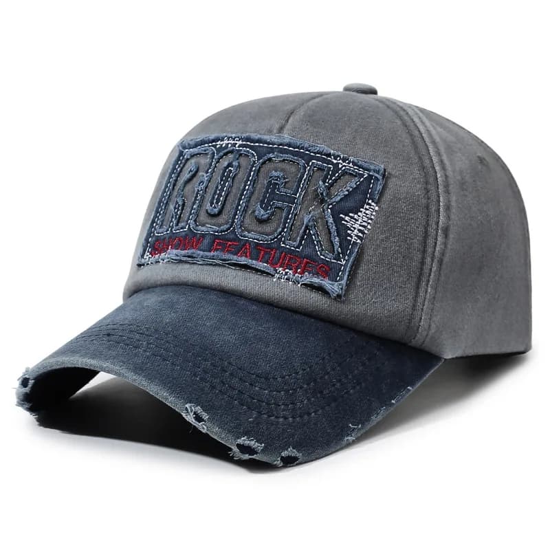 Casquette de baseball en coton brodée de haute qualité avec inscription ROCK pour hommes et femmes,