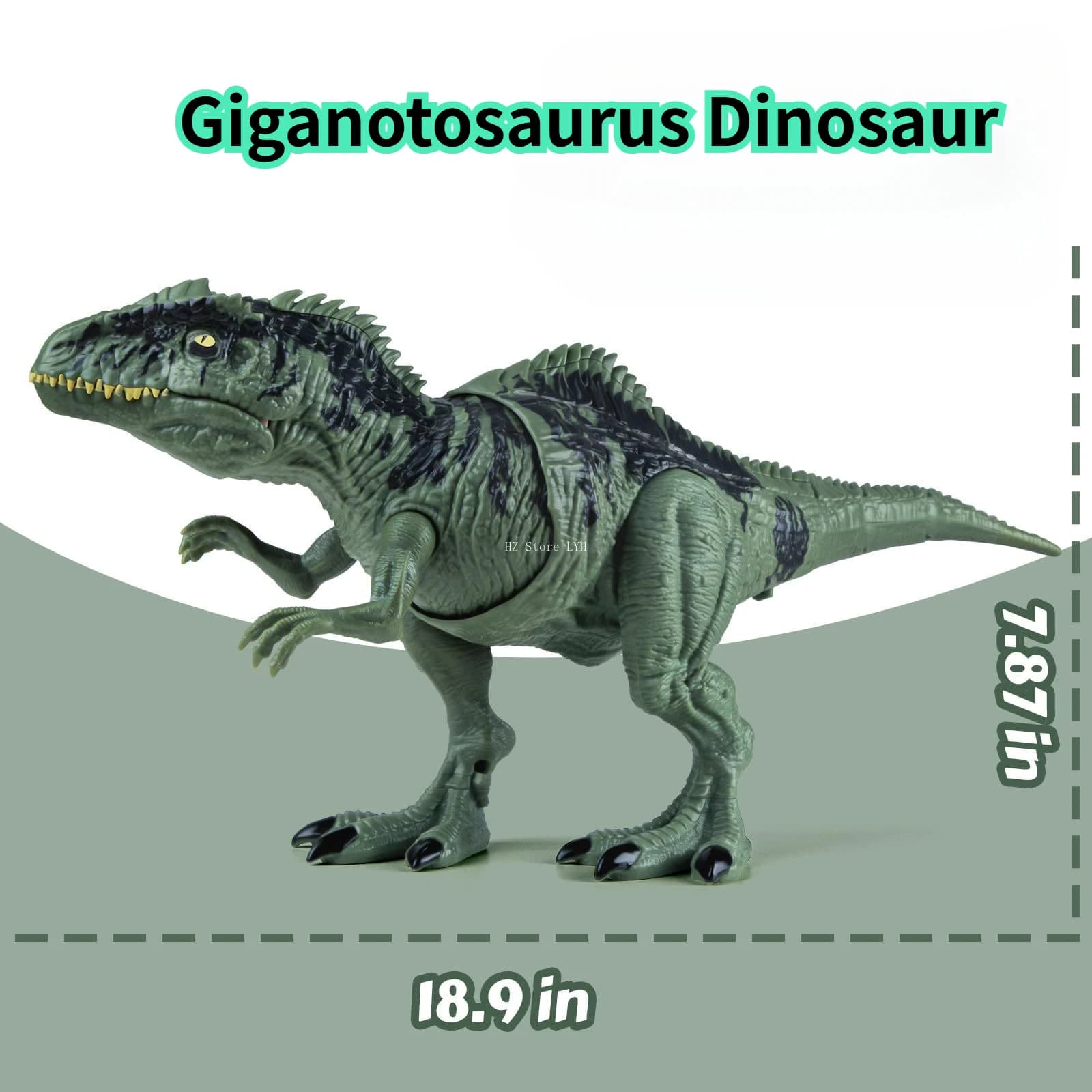 Figurines de dinosaures Giganotosaurus, jouets avec fonction d'attaque, son, rugissement et lumière,