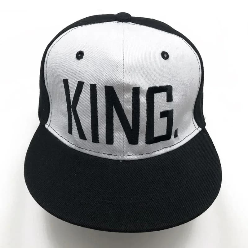 Casquette de baseball Snapback Hip Hop noire brodée QUEEN pour hommes et femmes