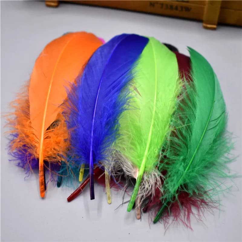 Plumes d'oie en gros pour l'artisanat 12-18 cm plumes noires pour la fabrication de bijoux décoratio