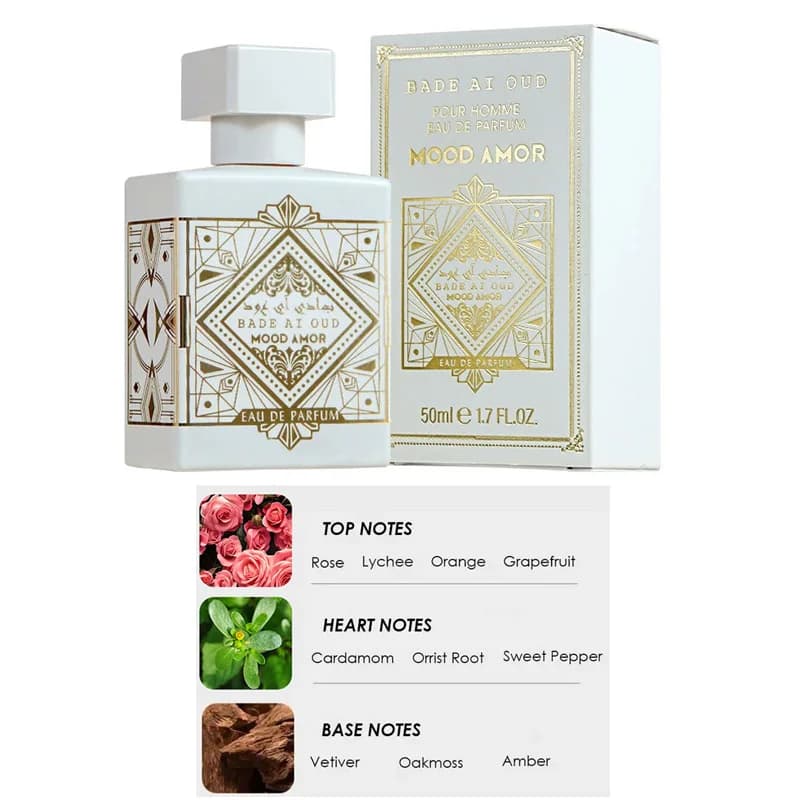 Bade Ai Oud Pour Homme Eau De Parfum Mood Amor 50ML arabe unisexe longue durée Parfum Parfum cadeau