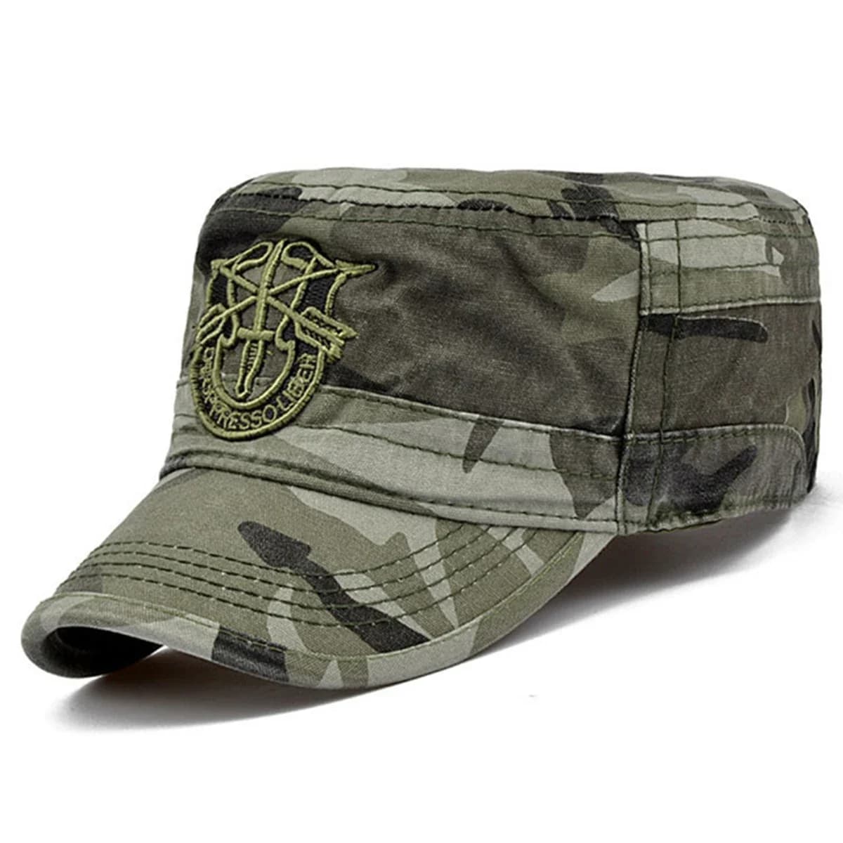 Casquette militaire unisexe camouflage brodée, ajustable, pour le printemps et l'automne, chapeau dé
