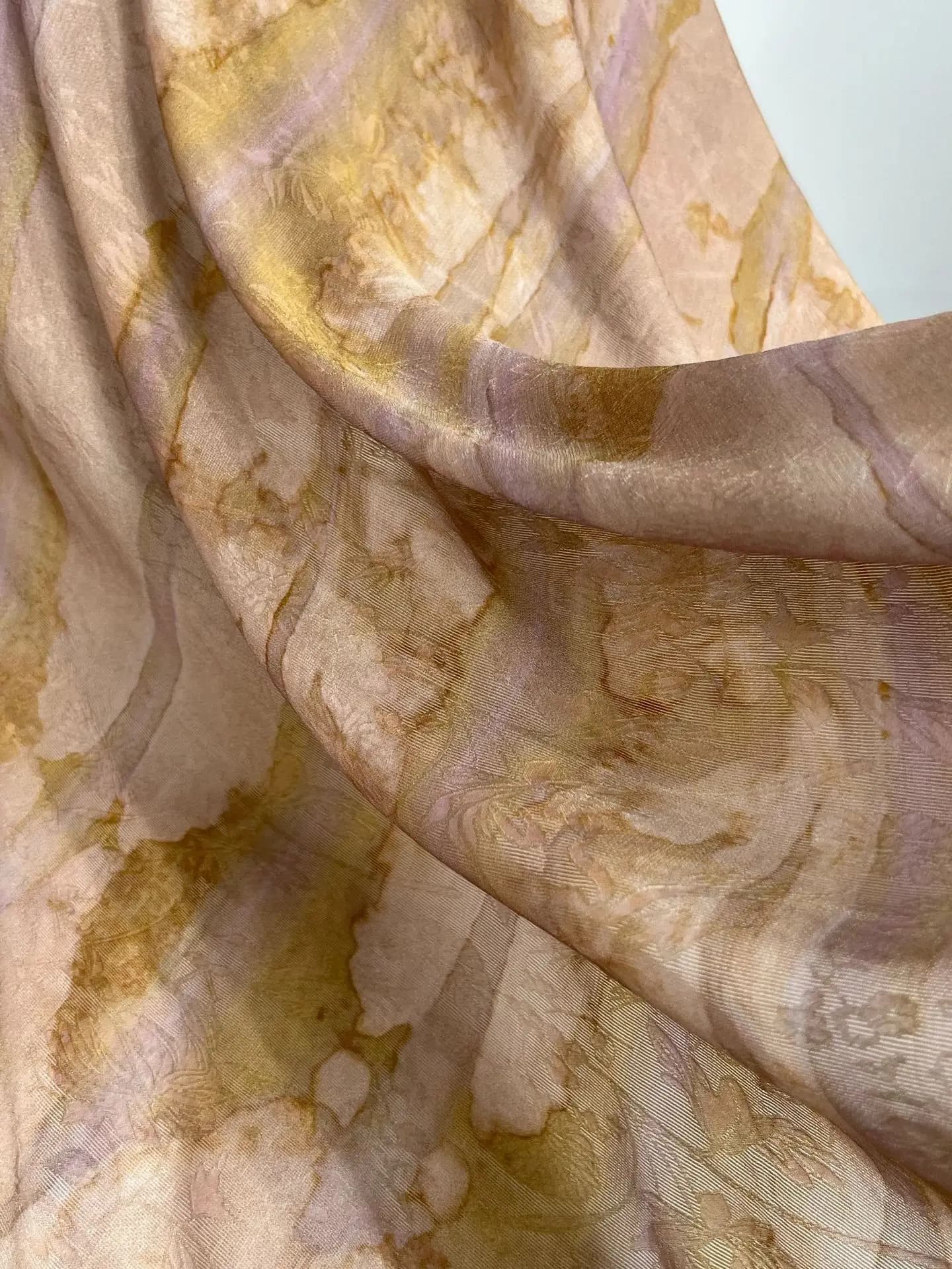 Tissu Textile imprimé Jacquard en Viscose Orange, Design de haute qualité, fait à la main, vêtements