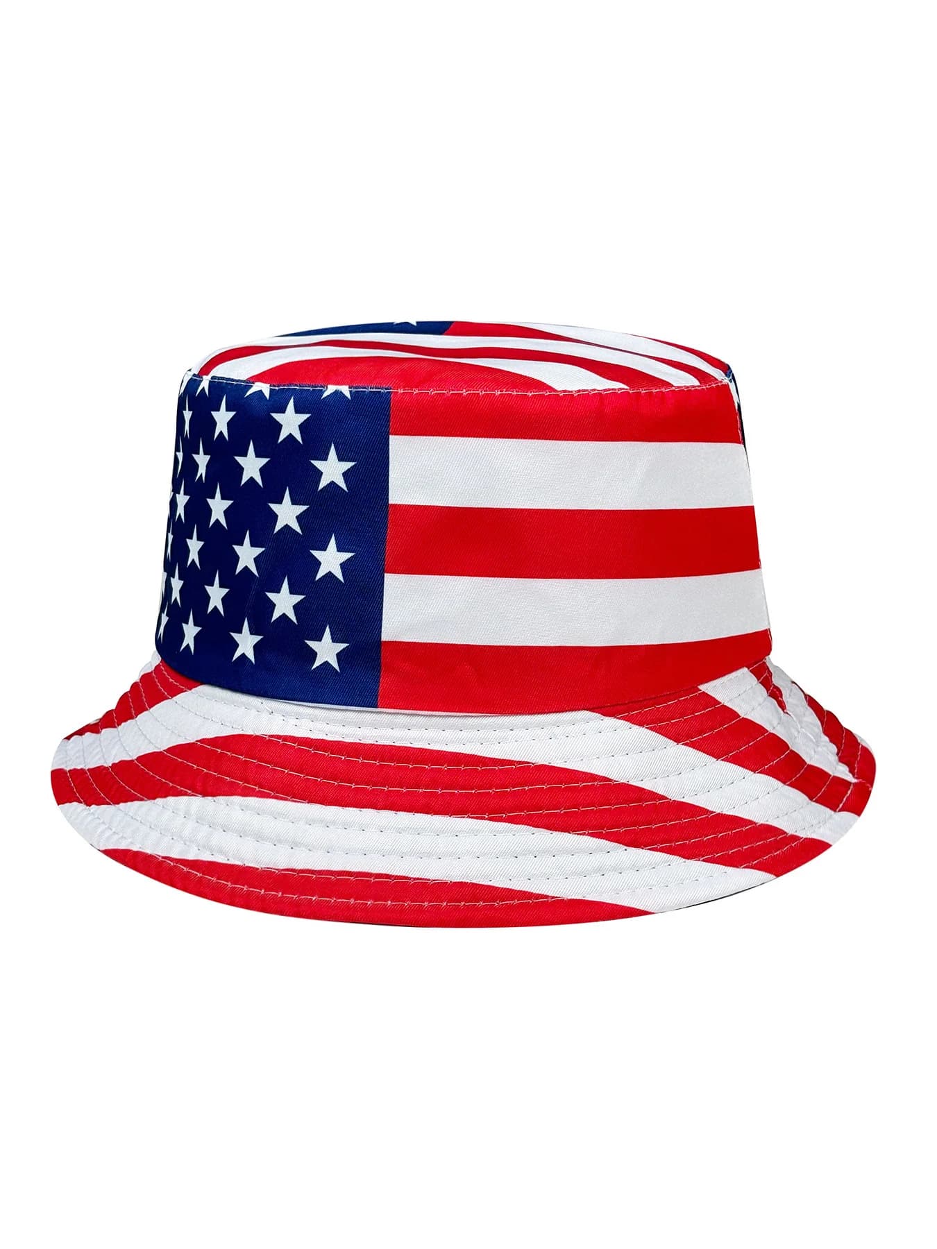 Chapeau seau drapeau américain patriotique, réversible, style décontracté, pliable, adapté au jour d