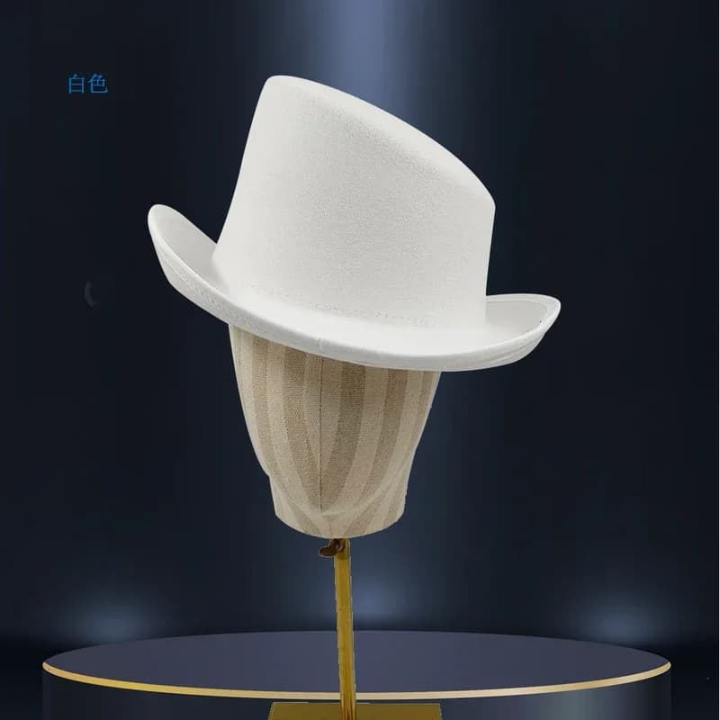Casquette supérieure ronde unisexe pour homme, casquettes Fedora pour homme, cosplay Derby Bowler, f