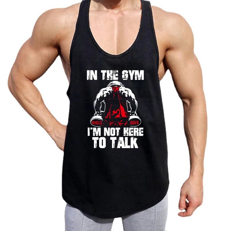 Gym musculation Fitness vêtements été maille sans manches rapide Dym débardeurs hommes Stringer y-ba