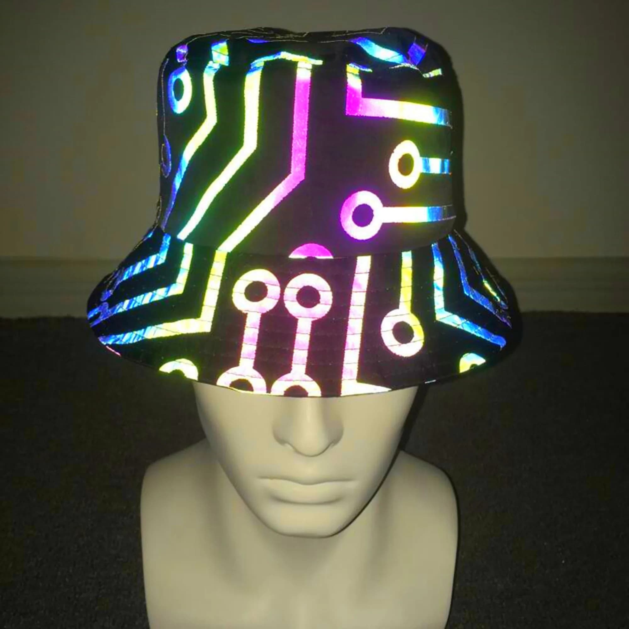 Chapeau unisexe casting holographique E27, casquette réfléchissante d'extérieur, couvre-chef d'été, 