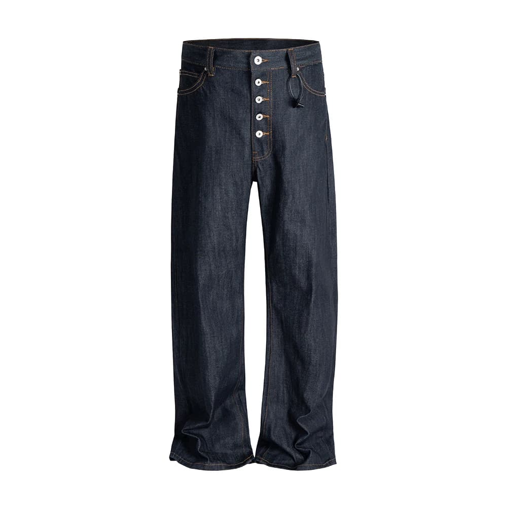 Jean Original coupe botte Vintage pour hommes pantalon en Denim Baggy droit ample Ropa Hombre pantal
