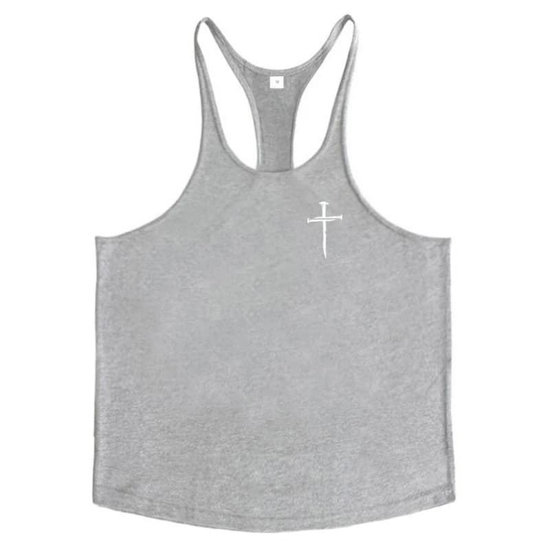 Gilets de Sport personnalisés pour hommes, imprimé croisé, musculation, course à pied, Fitness, chem