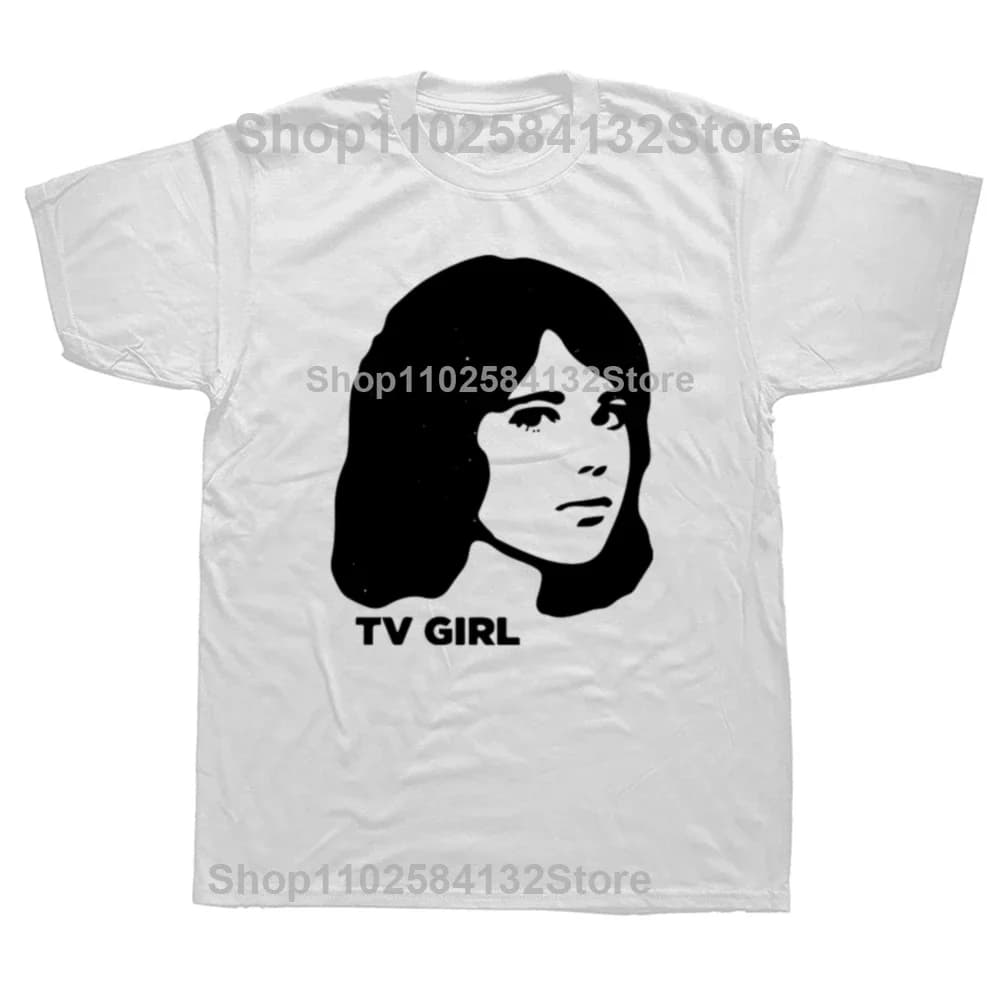 T-shirt I Love Tv Girl avec cœur rouge, vêtements à la mode pour hommes et femmes, hauts d'été Haraj